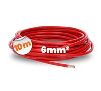 Lapp 4520044 H07V-K Câble de Câblage Rouge - 10 m - 6 mm² Fil Unique PVC | Toron de cuivre flexible et monofilaire ignifuge pour armoire électrique, machines et installation fixe sous conduit