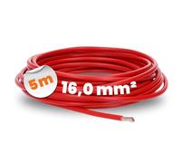 Lapp 5m H07V-K 16,0 mm² Câble de Câblage Rouge - Fil de Cuivre Flexible | Conducteur unique en cuivre nu toronné avec gaine PVC pour armoire électrique, circuit interne et système de distribution