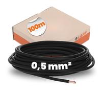 Lapp H05V-K 1x0,5 Fil de Câblage Souple - Gaine PVC Noir - 100m | Conducteur en cuivre nu de classe 5 pour armoire électrique et luminaire, idéal pour pose sous tube ou en saillie.