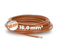 10 mètres Lapp 4520036 H07V-K 16,0 mm² brun I Câble de câblage I Conducteur flexible I Monoconducteur PVC I Toron 16mm2 I Câblage