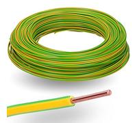 Lapp H07V-U 6 mm² Fil de Terre 10 m - Câble Rigide Vert-Jaune PVC | Conducteur monobrin certifié VDE et HAR pour installation fixe dans armoires électriques, conduits et luminaires jusqu'à