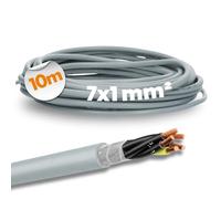 10 mètres Lapp 0026134 ÖLFLEX CLASSIC FD 810 Câble de7x1 mm² gris avec conducteur de protection vert-jaune I Câble pour chaînes porte-câbles hautement flexible Câble PVC pour chaînes porte-câbles 7G1 