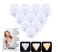 Lapsi Lumière de Miroir, 10 Ampoules Lumiere Coiffeuse, Hollywood Kit pour Coiffeuse de Dimmable et 3 Couleurs,Cadeau Fete des Meres/Cadeau Femme