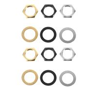 LAPYAPPE 12 Sets D'écrous Métalliques de Potentiomètres pour Guitare Électrique, Faciles à Installer, Pièces de Rechange en Métal pour Instruments de Musique