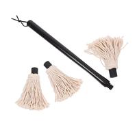LAPYAPPE 1ensemble Balai à Badigeonner Barbecue Set avec Manche Bois et Têtes de Rechange Brosse pour Sauce Marinade et Cuisson Gril Accessoires Pratiques pour Griller et Plusieurs Styles