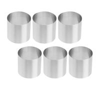 LAPYAPPE 6pièces Moule à Gâteau Rond Inoxydable Anneaux à Dessert Set pour Pâtisserie Créative Biscuits Cookies Découpe Facile et Démoulage sans Traces