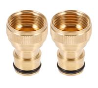 LAPYAPPE Adaptateur de Tuyau en Cuivre 2pcs Raccord à Vis 4/4 pour Robinet de Lavabo, Connecteur Polyvalent Anti-Fuite pour Atelier et Buanderie
