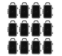 LAPYAPPE Boîte à Dragées de Mariage Mini Valise en Plastique Noire, Lot de 12 Pièces, Design Créatif Multifonctionnel pour Protection des Bonbons et Décoration de Fête