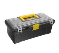LAPYAPPE Boîte à Outils de Voiture en PP Noir Grosse Capacité Boucle Sûre | Surface Lisse, pour Outils Électroportatifs et Objets Moyens, Rangement de Pièces pour Usage Automobile