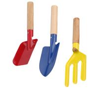 LAPYAPPE Ensemble D'outils de Jardin 3 Pièces Truelles en Métal et Manches en Bois Légers pour Creuser et Jardiner Facilement Le Jardin