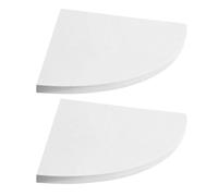 LAPYAPPE Étagères d'angle en Bois Blanc 2pcs, Installation Polyvalente, Forme Triangulaire Courbée, Style Naturel Scandinave pour Murs en Plaques de Plâtre et Entrées