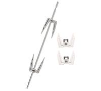LAPYAPPE Fourchette à Griller Poulet en Acier Inoxydable Résistante aux Hautes Températures, Outil Barbecue Vis de Fixation pour Tournebroche et Cuisson Four