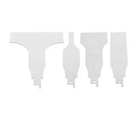LAPYAPPE Grattoirs en Acier Inoxydable 4pcs pour Scie Alternative, Lame de Raclage Rapide pour Enlèvement de Boue et Nettoyage de Surface en Ciment
