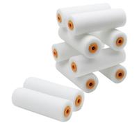 LAPYAPPE Housses en Mousse Petites Recharges Pratiques et Jetables Lot de 10 pour Rouleau à Peinture Matériau Éponge Blanc Solide Adaptées pour Peinture Murale