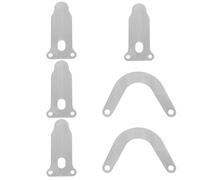 LAPYAPPE Kit de Réparation 6pcs Plaques de Soupape en Alliage de Fer Argentées pour Compresseur D'air, Formes Langue et U, Stabilité de Pression et Régulation du Flux D'air