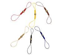 LAPYAPPE Lot de 6 Cordons de Retenue Couvercle de Théière en Cuivre et Polyester, Légers et Tressés Main, Accessoires Pratiques pour Cérémonie de Thé Maison