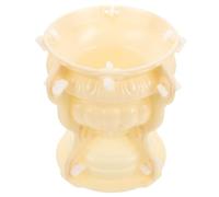 LAPYAPPE Moule à Pot de Fleurs en Plastique Blanc Rond de Style Européen, Léger et Facile à Nettoyer pour Fabrication Artisanale de Jardinières et Pots de Fleurs