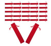 LAPYAPPE Pochette en Velours Rouge pour Stylo-Plume Fermeture à Cordon, Lot de 25 Pièces, Organisation Facile pour École et Bureau