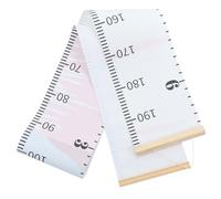 LAPYAPPE Règle de Hauteur Suspendue pour Garçon et Filles en Tissu et Bois, Toise Murale Décorative Portable Construction Robuste pour Chambre de Bébé ou Salon