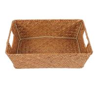 LAPYAPPE Seagrass Woven Rectangle Storage Basket Baskets Tressées Naturelles pour Bureau Hotel et Maison Marron