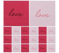 LAPYAPPE Serviettes en Papier et Forte Absorption Design Romantique 80pcs Saint-valentin Couleur Aléatoire pour Fêtes et Réceptions Formelles