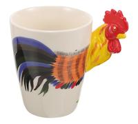 LAPYAPPE Tasse à Café en Céramique avec Anse de Coq 3d, Capacité Moyenne, Design Original et Festif Maison et Fête de Pâques