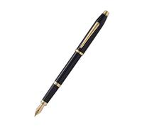 Cross Century II 419 - 1 MF - Stylo plume avec diamant en or 23 K, couleur noir