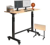 LARBANKE Établi Pliable 115cm en PROMO | Table de Travail Mobile Réglable 85-115cm | Charge Max 363kg | Sur Roulettes Sans Outil