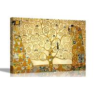 L'Arbre de vie par Gustav Klimt - Impressions sur toile abstraites - Art mural - Œuvres d'art à suspendre - 76 x 50 cm (30 x 20 pouces)