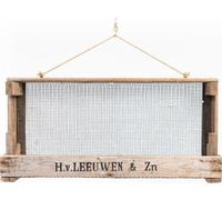 Large étagère de jardin en tamis à oignons - Étagère vintage en bois avec