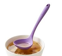 Large Soup Spoon Cooking Utensil - Food-Grade Non-Scratch Silicone | Silicone Large Soup Spoon 11.42x3.54 Inches 95g Food-Grade Non-Scratch Long Handle Comfort Grip Cookware