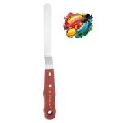 Large spatule - 280 mm, finition en acajou, acier inoxydable et bois de hêtre