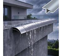 Larmier Bordure Anti-goutte Résistante aux Intempéries et aux Rayures | Solin de Rive Extérieur en Aluminium, Protection Anti-goutte pour Auvents et Entrepôts