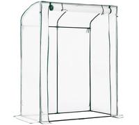 LARMNEE Serre de Jardin, Mini-Serre, Protection pour Tomates, Tente Abri Maraîchère, Toit Arrondi pour Écoulement d’Eau, Porte Zippée Enroulable, Bâche en PE, Vert EWT71GH02