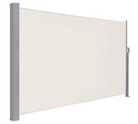 LARMNEE Store Latéral 180 x 300 cm, Brise-Vue Rétractable, Auvent extérieur, Résistant aux Intempéries, avec Fixation au Sol, pour Jardin, Terrasse, Piscine, Beige EBE183TBP02