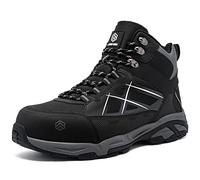 LARNMERN Chaussures de sécurité Hommes Femmes Montante Embout en Acier | Chaussures de Travail Antidérapant Montantes Embout en Acier Bottes de Sécurité Respirante Confort