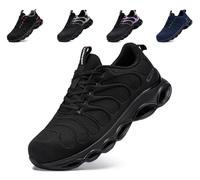 LARNMERN Chaussures de sécurité Larges et légères avec Bout en Acier pour Homme et Femme, Chaussures de sécurité Confortables, Chaussures de Tennis colorées, Chaussures de Travail