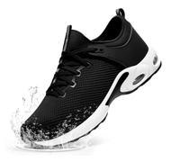 LARNMERN Slip on Safety Trainers Men Women Waterproof Chelsea Boots Steel Toe Cap Work Shoes Lightweight Comfortable Walking Sneakers