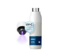 LARQ PureVis Gourde Thermique Autonettoyante avec Purificateur d'Eau UV-C - Acier Inoxydable - 100% Étanche - Garde le Froid 24h et le Chaud 12h - Design Primé, 500ml, Granite White