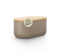 LARS NYSØM Boîte à Pain I Boite a Pain pour Une fraîcheur Durable avec patins antidérapants I Couvercle en Bambou utilisable comme Planche à découper | 34,5x18,5x15,8cm (Taupe Brown)