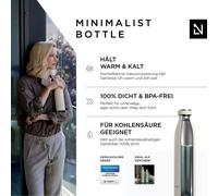 LARS NYSØM Bouteille en acier inoxydable | Bouteille d'eau isotherme sans BPA | Bouteille d'eau anti-gaspillage pour le sport, le vélo, le chien, le bébé, les enfants 750ml Buttercream