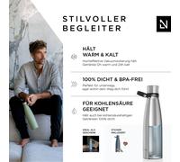 LARS NYSØM Bouteille en acier inoxydable | Bouteille isotherme sans BPA | Bouteille anti-fuites pour le sport, le vélo, le chien, les enfants, 750 ml, acier inoxydable
