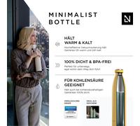 LARS NYSØM Bouteille en acier inoxydable | Bouteille isotherme sans BPA | Bouteille d'eau anti-fuites pour le sport, le vélo, le chien, les enfants, 1000 ml, Spicy Mustard
