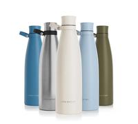 LARS NYSØM Bouteille en acier inoxydable | Bouteille isotherme sans BPA | Bouteille d'eau anti-fuites pour le sport, le vélo, le chien, les enfants, 1000 ml, couleur Buttercream
