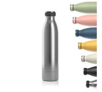 LARS NYSØM Bouteille en acier inoxydable | Bouteille isotherme sans BPA | Bouteille étanche pour le sport, le vélo, le chien, les enfants, 750 ml, acier inoxydable