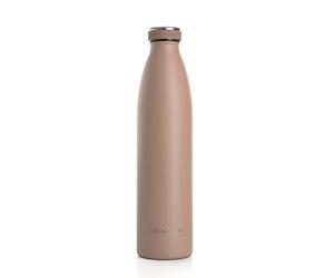 LARS NYSØM Gourde en acier inoxydable | Gourde isotherme sans BPA | Gourde étanche pour le sport, le vélo, les chiens, les bébés et les enfants – 1000 ml – Café au Lait