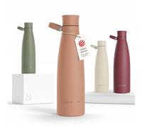 LARS NYSØM Bouteille en acier inoxydable | Bouteille d'eau isotherme sans BPA | Bouteille d'eau anti-déversement pour le sport, le vélo, le chien, le bébé, les enfants 750ml Nude