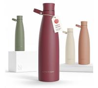 LARS NYSØM Bouteille en acier inoxydable | Bouteille isotherme sans BPA | Bouteille d'eau anti-déversement pour le sport, le vélo, le chien, les enfants 1000 ml Berry