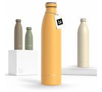 LARS NYSØM Bouteille en acier inoxydable | Bouteille isotherme sans BPA | Bouteille d'eau anti-fuites pour le sport, le vélo, le chien, les enfants, 1000 ml, Spicy Mustard