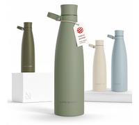 LARS NYSØM Gourde INOX 1000ml | 1L Bouteille d’eau isolée | Gourde étanche pour Le Sport, la Bicyclette (Sage Green, 1000ml)